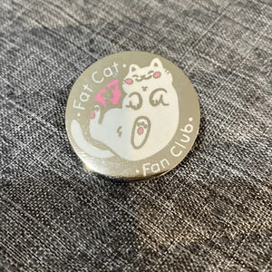 2/$12 Fat Cat Fan  Club Shiny Metal pin
